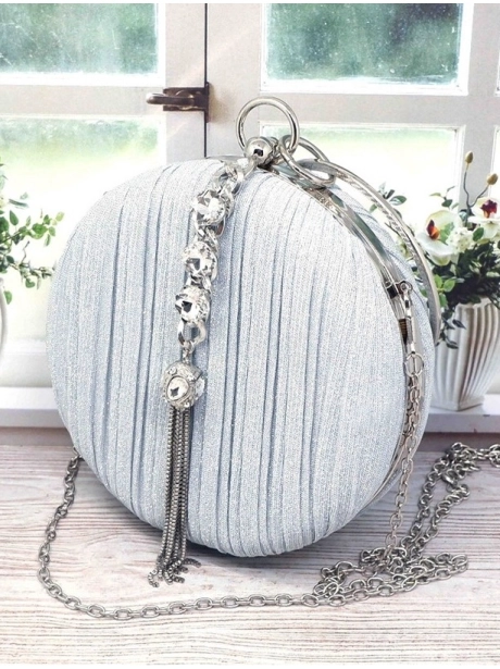 Hand Bag Clutch Pesta Wanita Bulat Talpan Rantai MV111956  2 ~item/2022/8/5/c8af1fc42a5a3172710ec0ef0c595815